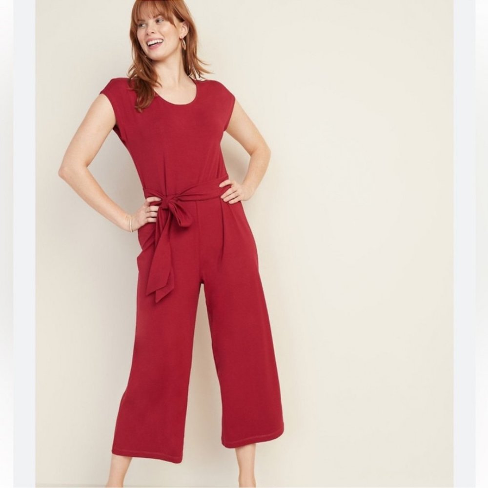 Old Navy Red Wide Leg Jumpsuit